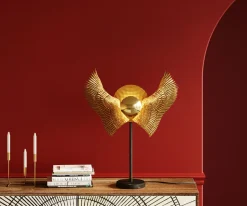 Lampa Stołowa Bird Wings 61x76 Cm Czarno-złota*KARE Design Sale