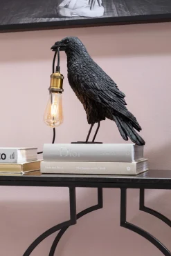 Lampa Stołowa Crow 14x34 Cm Czarna Matowa*KARE Design Clearance