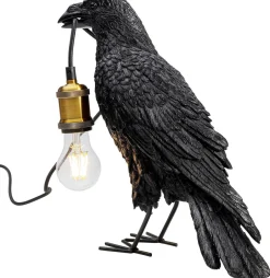 Lampa Stołowa Crow 14x34 Cm Czarna Matowa*KARE Design Clearance