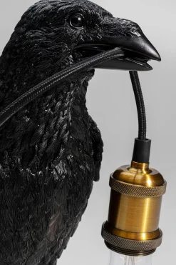 Lampa Stołowa Crow 14x34 Cm Czarna Matowa*KARE Design Clearance