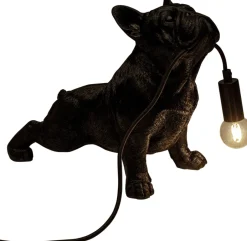 Lampa Stołowa Czarna Motyw Zwierzęcy Pies 28x35 Cm*KARE Design Discount
