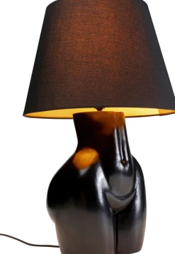 Lampa Stołowa Czarna Z Abażurem Motyw Ludzkiego Ciała Ø30x48 Cm*KARE Design Discount