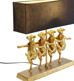 Lampa Stołowa Czarno-złota Tańczące Krowy 41x44 Cm*KARE Design Best
