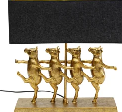 Lampa Stołowa Czarno-złota Tańczące Krowy 41x44 Cm*KARE Design Best
