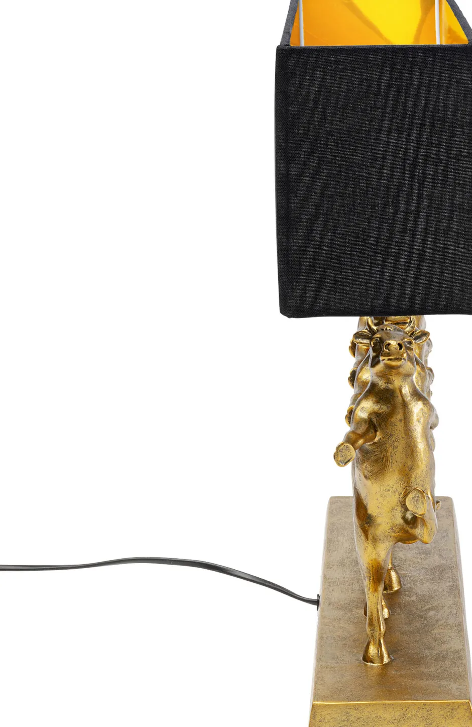 Lampa Stołowa Czarno-złota Tańczące Krowy 41x44 Cm*KARE Design Best