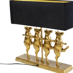 Lampa Stołowa Czarno-złota Tańczące Krowy 41x44 Cm*KARE Design Best