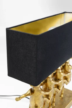Lampa Stołowa Czarno-złota Tańczące Krowy 41x44 Cm*KARE Design Best