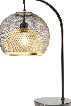 Lampa Stołowa Do Salonu Czarno-złota Podstawa Z Marmuru 62 Cm*KARE Design Hot