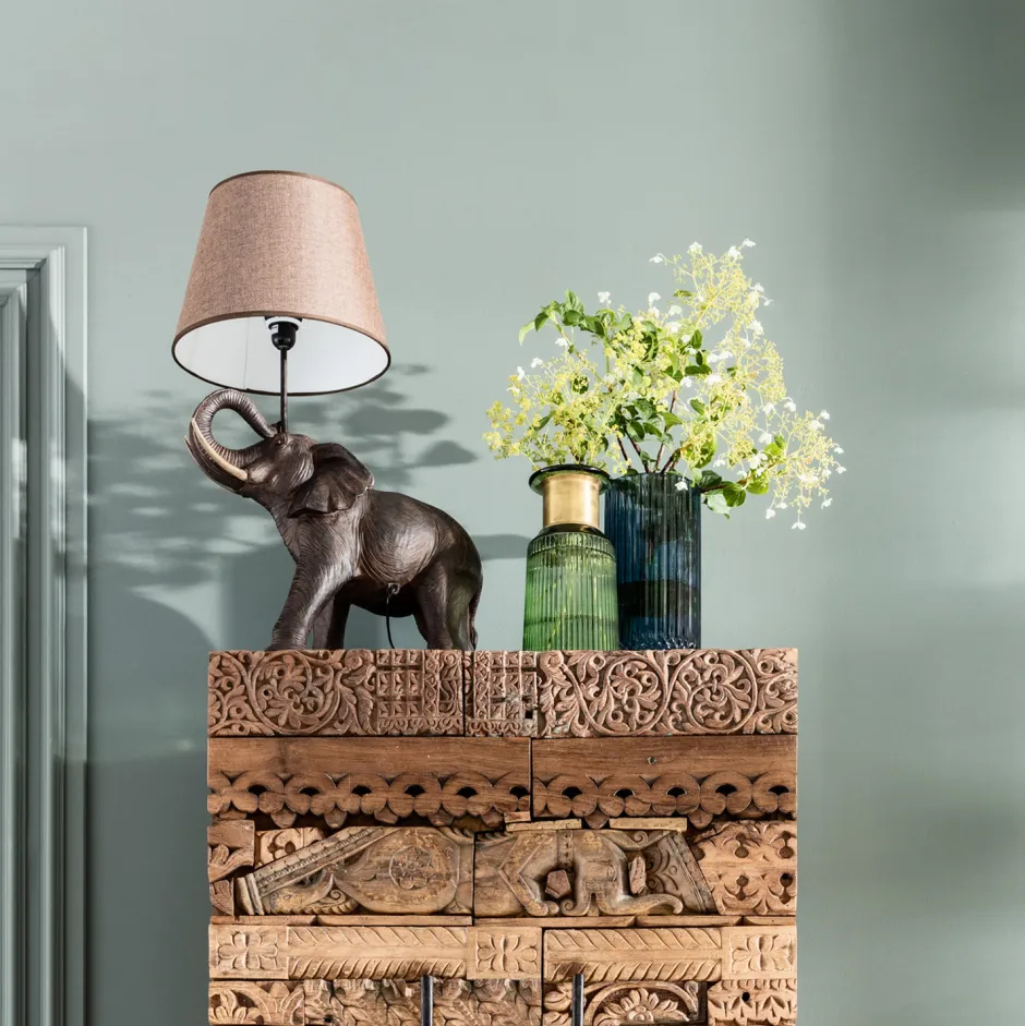 Lampa Stołowa Elephant Safari 52x74 Cm Brązowa*KARE Design Hot