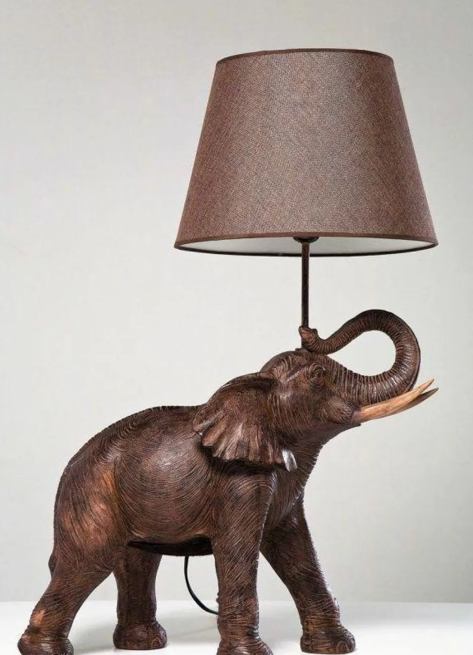 Lampa Stołowa Elephant Safari 52x74 Cm Brązowa*KARE Design Hot