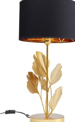 Lampa Stołowa Flores Ø30x62 Cm Złota - Klosz Czarny*KARE Design