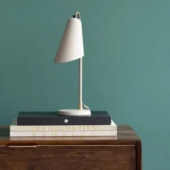 Lampa Stołowa Mała Stalowa Kolor Beż 32 Cm*KARE Design