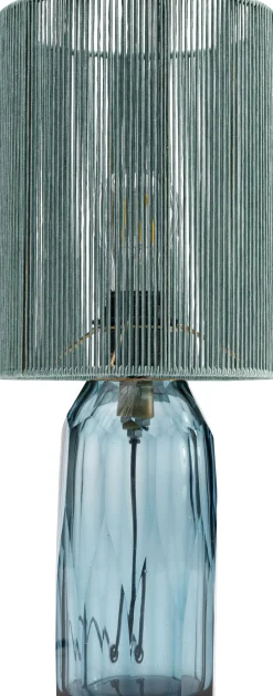 Lampa Stołowa Niebieska Szkło I Tkanina 42 Cm*KARE Design