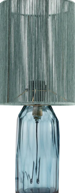 Lampa Stołowa Niebieska Szkło I Tkanina 42 Cm*KARE Design
