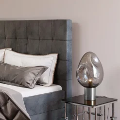 Lampa Stołowa Przydymiona Stal I Szkło 38 Cm*KARE Design Hot