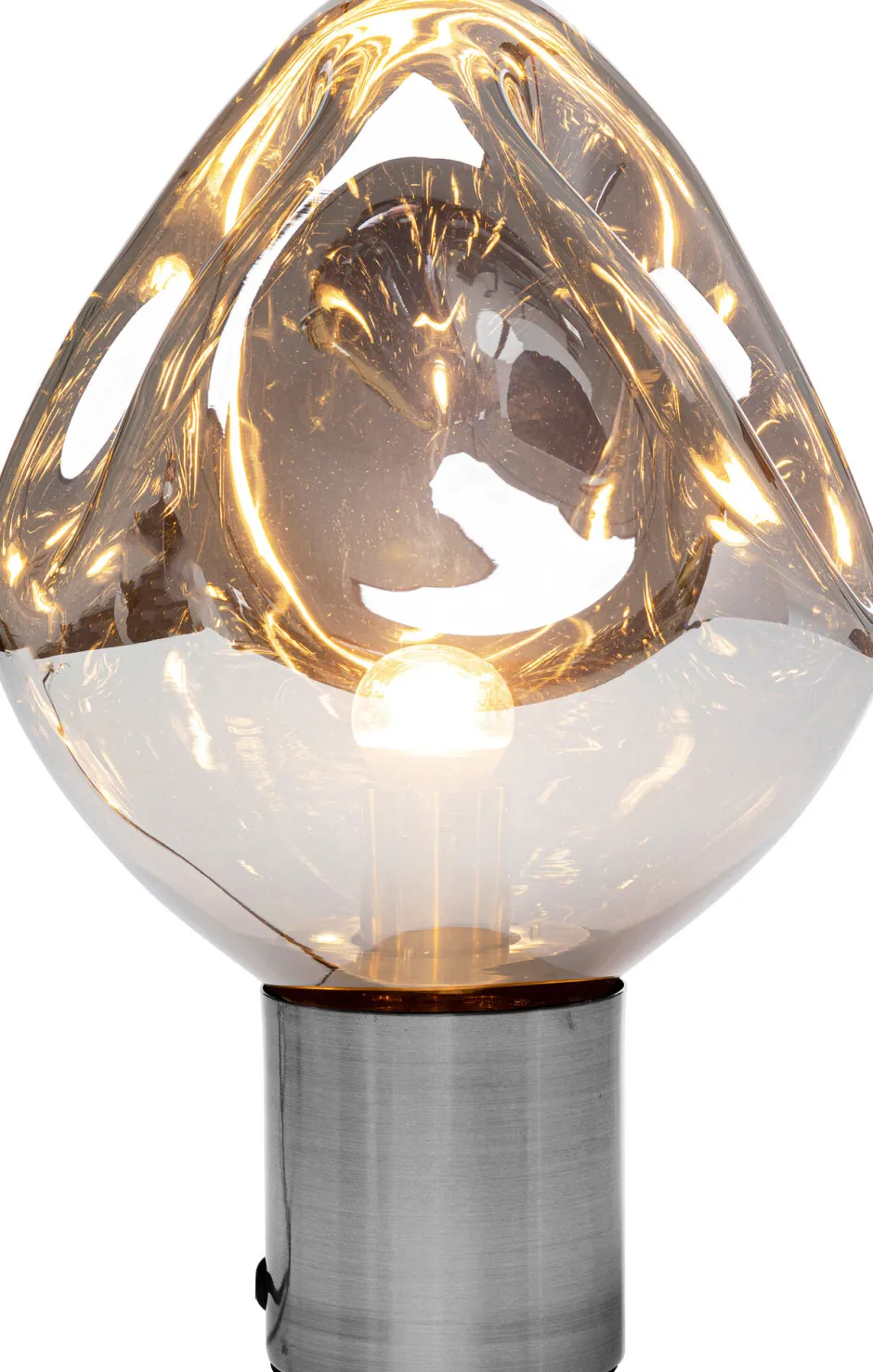 Lampa Stołowa Przydymiona Stal I Szkło 38 Cm*KARE Design Hot