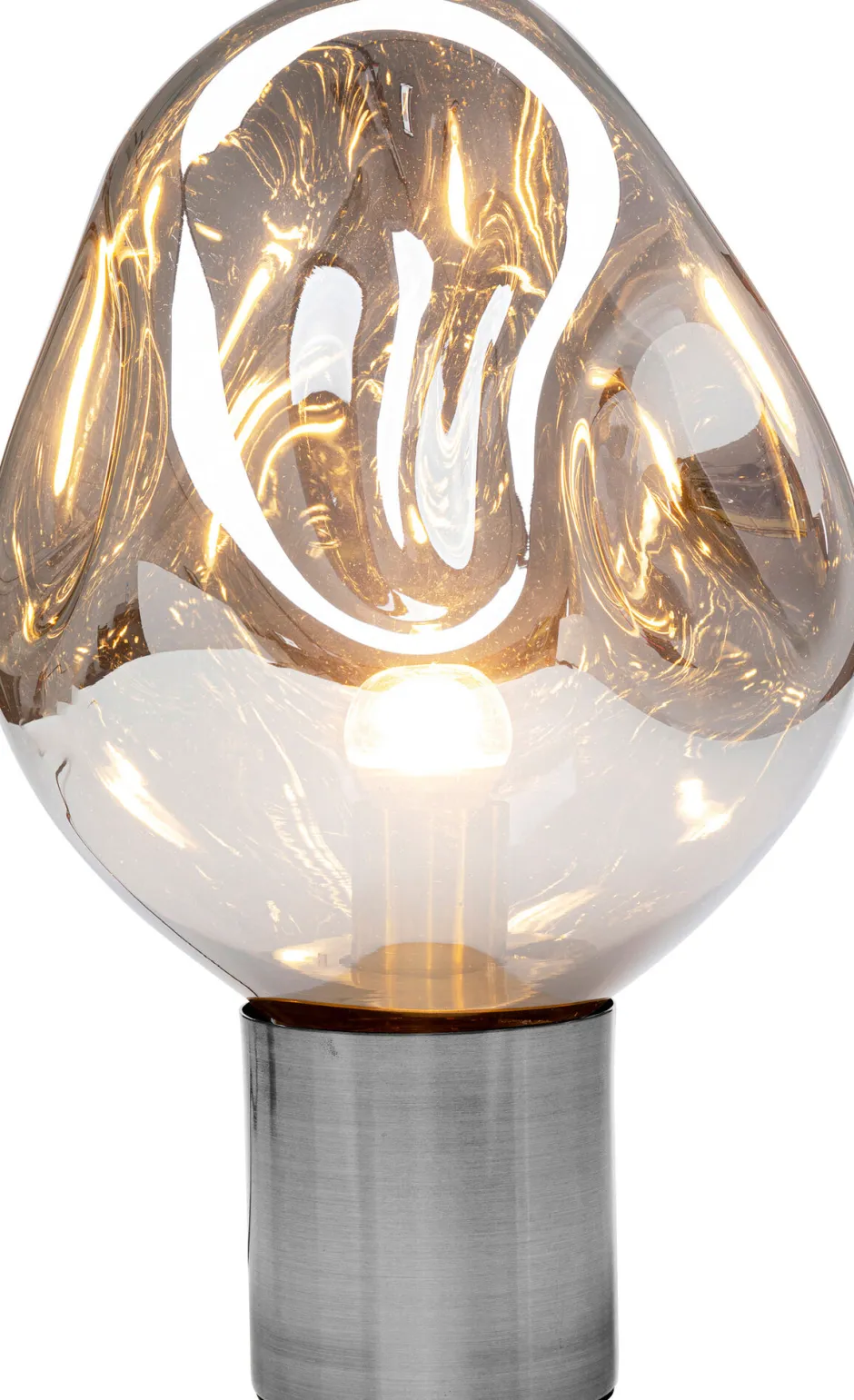 Lampa Stołowa Przydymiona Stal I Szkło 38 Cm*KARE Design Hot