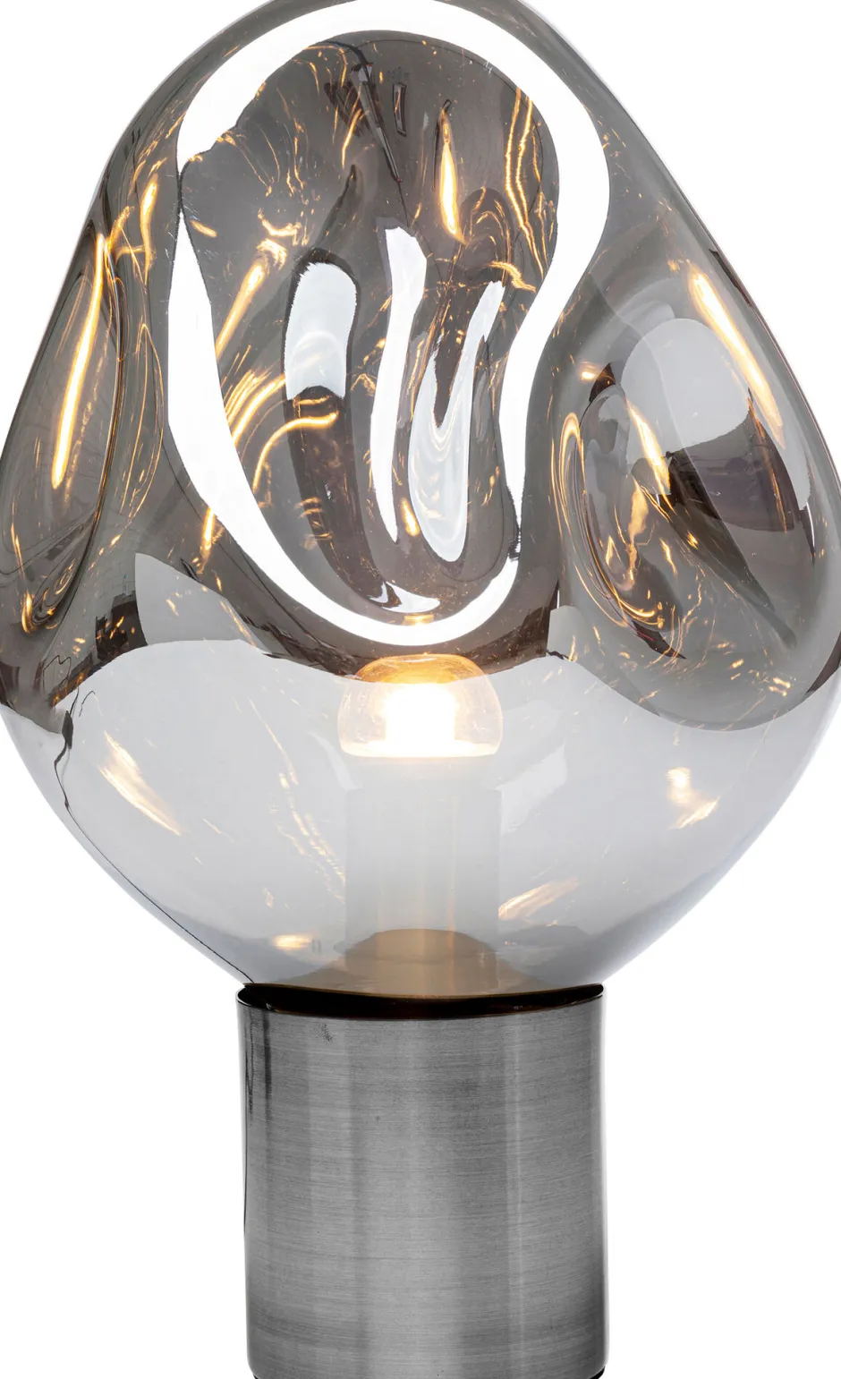 Lampa Stołowa Przydymiona Stal I Szkło 38 Cm*KARE Design Hot