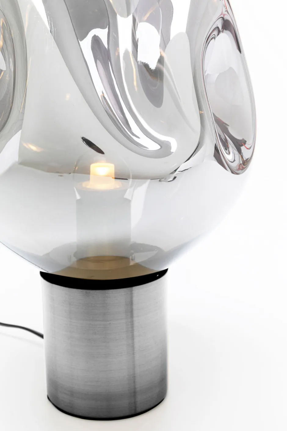 Lampa Stołowa Przydymiona Stal I Szkło 38 Cm*KARE Design Hot
