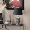 Lampa Stołowa Rose Multi 33x56 Cm Czarno-srebrna*KARE Design Discount