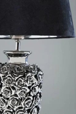 Lampa Stołowa Rose Multi 33x56 Cm Czarno-srebrna*KARE Design Discount