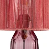 Lampa Stołowa Różowa Szkło I Tkanina 42 Cm*KARE Design New