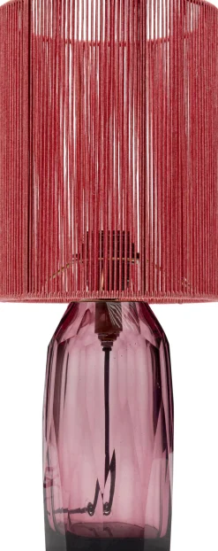 Lampa Stołowa Różowa Szkło I Tkanina 42 Cm*KARE Design New