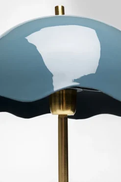 Lampa Stołowa Stal I Marmur Klosz Niebieski Ø30x50 Cm*KARE Design Clearance