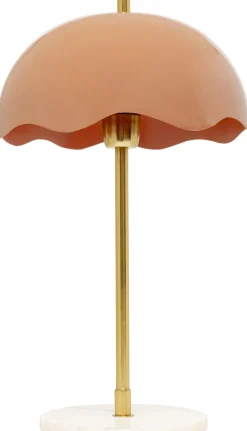 Lampa Stołowa Stal I Marmur Klosz Różowy Ø30x50 Cm*KARE Design Clearance