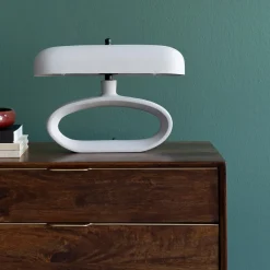 Lampa Stołowa Stalowa W Kolorze Beżowym 37x26 Cm*KARE Design Outlet
