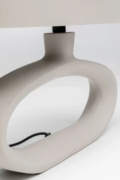 Lampa Stołowa Stalowa W Kolorze Beżowym 37x26 Cm*KARE Design Outlet
