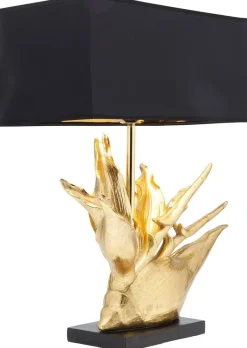 Lampa Stołowa Tropical Flower 51x65 Cm Czarno-złota*KARE Design Clearance