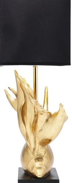 Lampa Stołowa Tropical Flower 51x65 Cm Czarno-złota*KARE Design Clearance