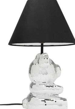 Lampa Stołowa Z Abażurem Miś Szkło Lustrzane Ø26x40 Cm*KARE Design Hot