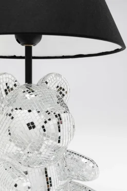 Lampa Stołowa Z Abażurem Miś Szkło Lustrzane Ø26x40 Cm*KARE Design Hot
