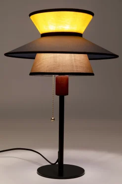 Lampa Stołowa Z Kolorowym Kloszem Podstawa Czarna Ø35x49 Cm*KARE Design Hot
