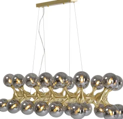Lampa Wisząca Atomic Balls 140 Cm Złota - Klosze Przydymione*KARE Design