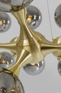 Lampa Wisząca Atomic Balls 140 Cm Złota - Klosze Przydymione*KARE Design
