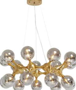 Lampa Wisząca Atomic Balls 74x130 Cm Złota - Klosze Szklane Przydymione*KARE Design Online
