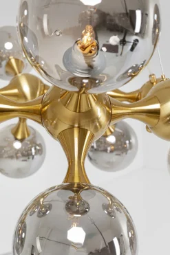 Lampa Wisząca Atomic Balls 74x130 Cm Złota - Klosze Szklane Przydymione*KARE Design Online