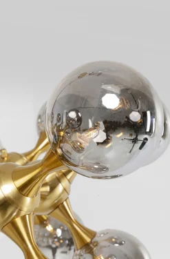 Lampa Wisząca Atomic Balls 74x130 Cm Złota - Klosze Szklane Przydymione*KARE Design Online