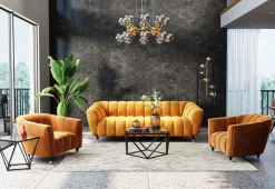Lampa Wisząca Atomic Balls 74x130 Cm Złota - Klosze Szklane Przydymione*KARE Design Online