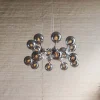 Lampa Wisząca Atomic 74 Cm Srebrna - Klosze Szklane*KARE Design Clearance