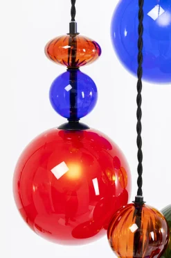 Lampa Wisząca Awangardowa Klosze Szklane Kolorowe Ø44x150 Cm*KARE Design Online