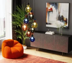 Lampa Wisząca Awangardowa Klosze Szklane Kolorowe Ø44x150 Cm*KARE Design Online