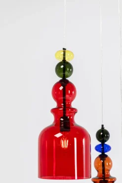 Lampa Wisząca Awangardowa Klosze Szklane Kolorowe Ø48x140 Cm*KARE Design Outlet