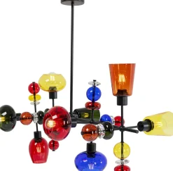 Lampa Wisząca Awangardowa Klosze Szklane Kolorowe 105x56 Cm*KARE Design Outlet