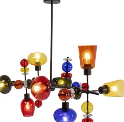 Lampa Wisząca Awangardowa Klosze Szklane Kolorowe 105x56 Cm*KARE Design Outlet