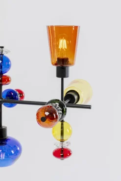 Lampa Wisząca Awangardowa Klosze Szklane Kolorowe 105x56 Cm*KARE Design Outlet