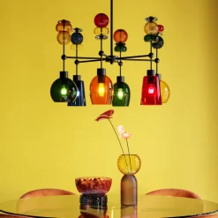 Lampa Wisząca Awangardowa Klosze Szklane Kolorowe 61x88 Cm*KARE Design Best